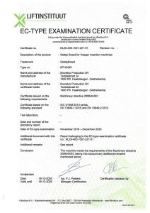 Certificaat Liftinstituut